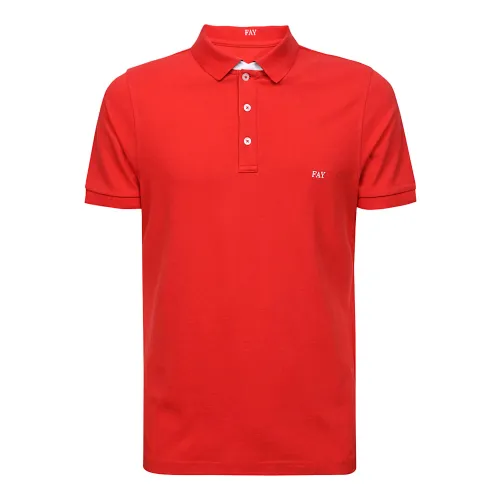 Fay , Polo t-shirt ,Red male, Sizes: