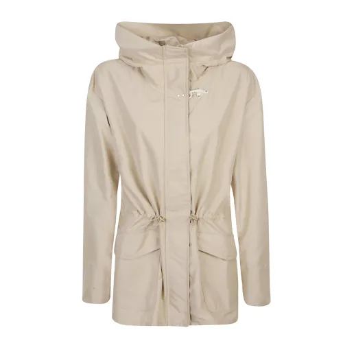 Fay , Water-Repellent Parka with Hood ,Beige female, Sizes: