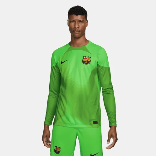 F.C. Barcelona 2022/23 Stadium Goalkeeper Men's Nike Dri-FIT Football Shirt - Green - Polyester