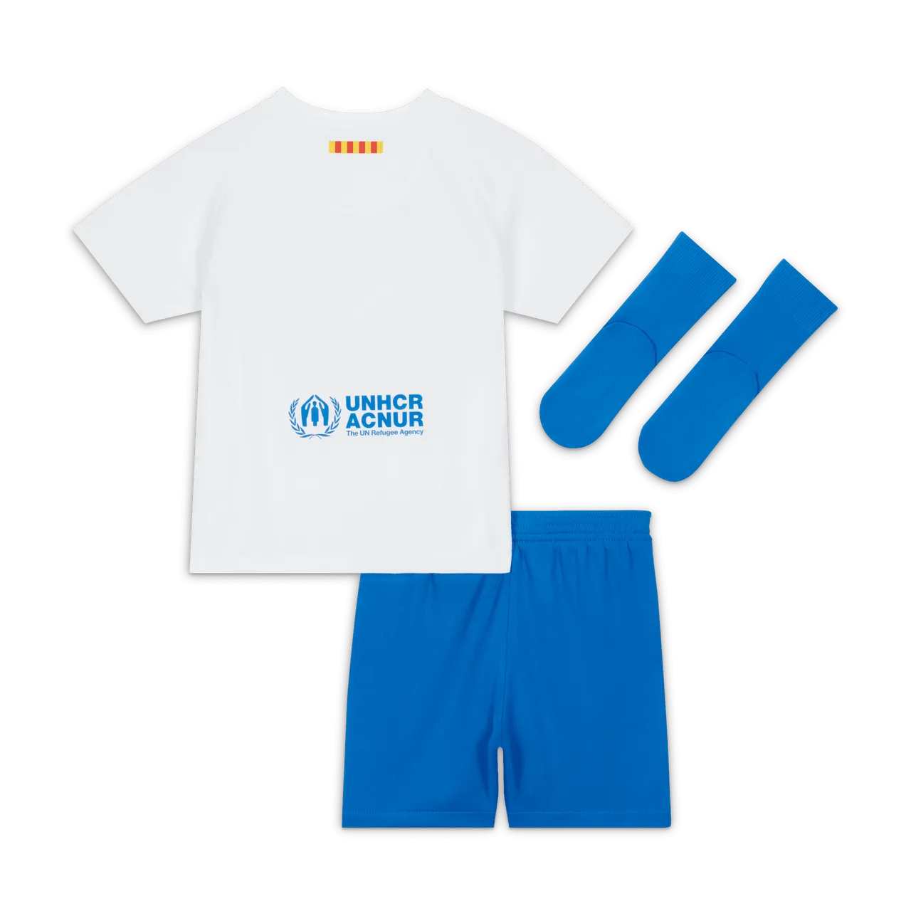F.C. Barcelona 2023/24 Away Baby/Toddler Nike Dri-FIT 3-Piece Kit - White - Polyester