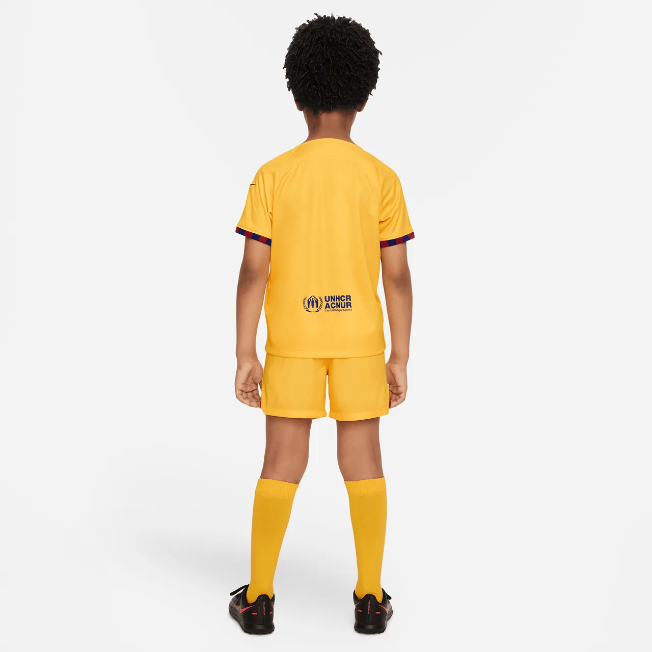 F.C. Barcelona 2023/24 Fourth Younger Kids' Nike Football Kit - Yellow - Polyester
