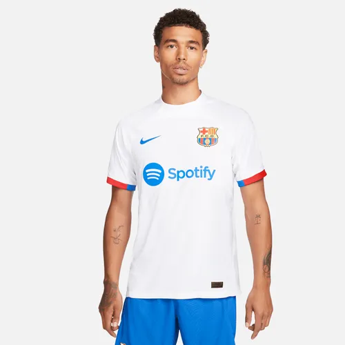 F.C. Barcelona 2023/24 Match Away Men's Nike Dri-FIT ADV Football Shirt - White - Polyester