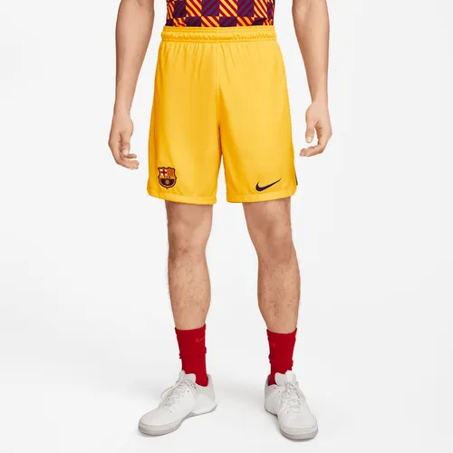 F.C. Barcelona 2023/24 Stadium Fourth Men's Nike Dri-FIT Football Shorts - Yellow - Polyester