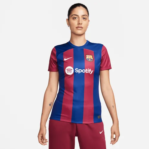 F.C. Barcelona 2023/24 Stadium Home Women's Nike Dri-FIT Football Shirt - Blue - Polyester