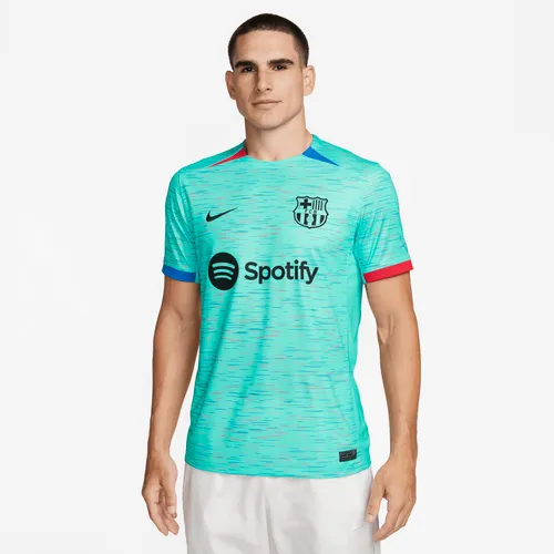 F.C. Barcelona 2023/24 Stadium Third Men's Nike Dri-FIT Football Shirt - Blue - Polyester