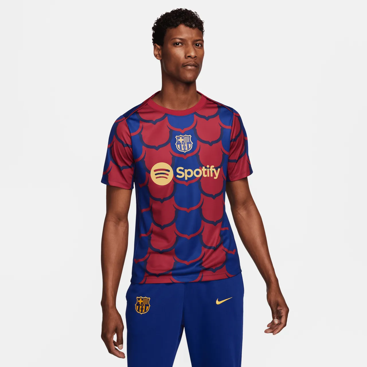 F.C. Barcelona Academy Pro SE Men's Nike Dri-FIT Football Pre-Match Top - Blue - Polyester