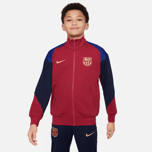 F.C. Barcelona Academy Pro Third Older Kids' Nike Dri-FIT Football Knit Jacket - Red - Polyester