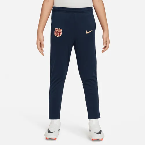 F.C. Barcelona Academy Pro Younger Kids' Nike Football Knit Pants - Blue - Polyester