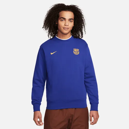 F.C. Barcelona Club Men's Nike Football Crew-Neck Sweatshirt - Blue - Polyester