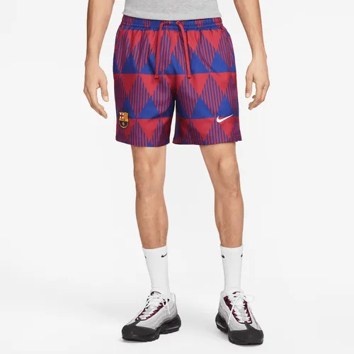 F.C. Barcelona Flow Men's Nike Graphic Football Shorts - Red - Polyester