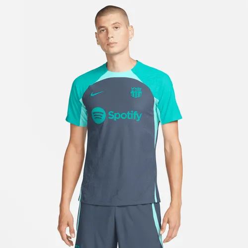 F.C. Barcelona Strike Elite Men's Nike Dri-FIT ADV Short-Sleeve Knit Football Top - Blue - Polyester