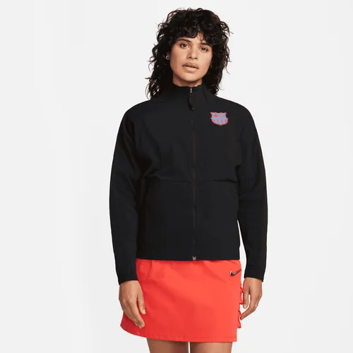 F.C. Barcelona Women's Nike Dri-FIT Woven Football Jacket - Black - Polyester