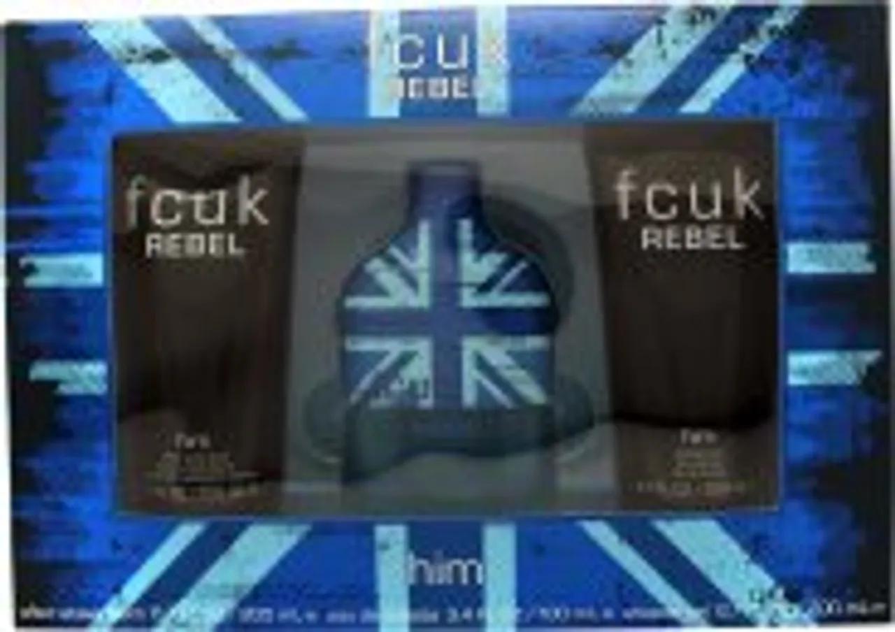 FCUK Rebel For Him Gift Set 100ml EDT + 200ml Shower Gel + 200ml Aftershave Balm