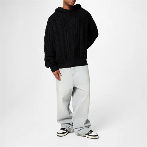 Fear of God Essentials Cable Knit Hoody - Black