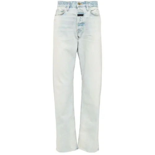 Fear Of God , Straight Jeans ,Blue male, Sizes:
