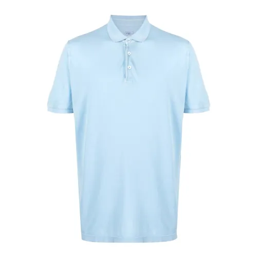 Fedeli , Light Blue Polo Shirt ,Blue male, Sizes: