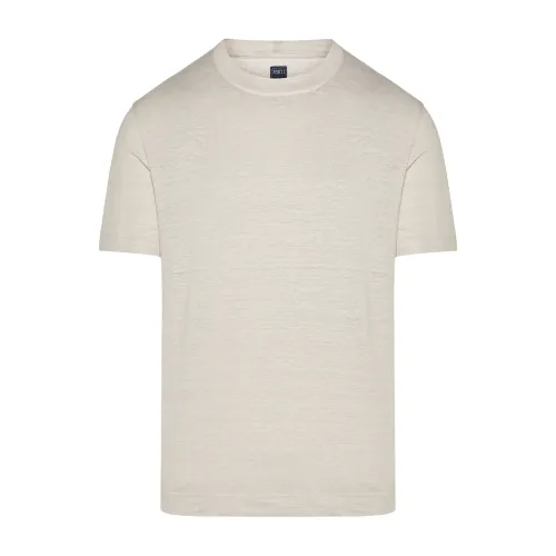 Fedeli , Linen t-shirt ,Beige male, Sizes:
