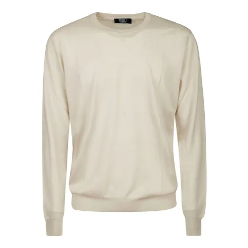 Fedeli , Men Clothing Sweater 5Ui07119 ,Beige male, Sizes: