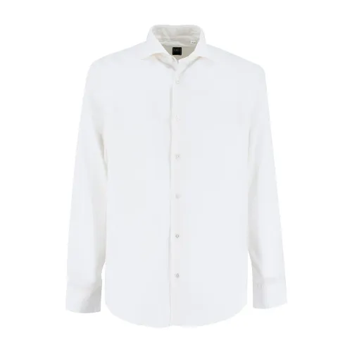 Fedeli , Men's Clothing Shirts 163 Ss24 ,White male, Sizes: