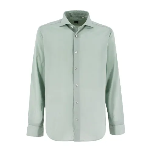 Fedeli , Men's Clothing Shirts 198 Ss24 ,Green male, Sizes: