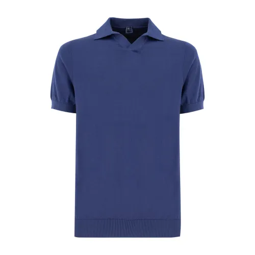 Fedeli , Men's Clothing T-Shirts & Polos 85 Ss24 ,Blue male, Sizes: