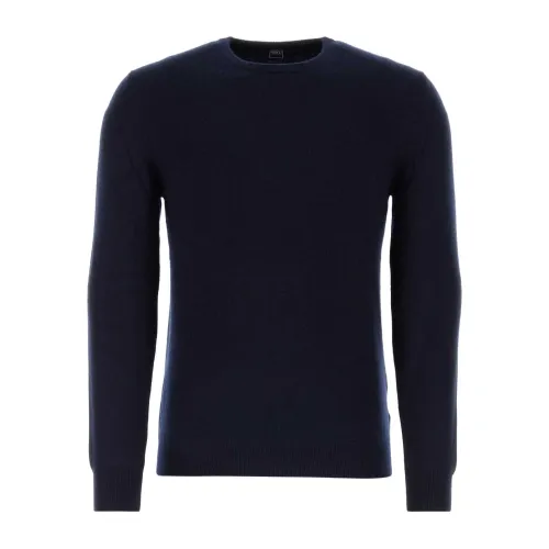 Fedeli , Midnight Blue Cashmere Sweater ,Blue male, Sizes:
