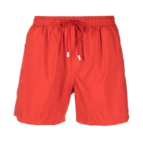 Fedeli , polyester swim shorts ,Red male, Sizes: