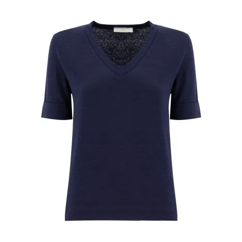 Fedeli , Women`s Clothing T-Shirts Polos 2 Ss23 ,Blue female, Sizes: