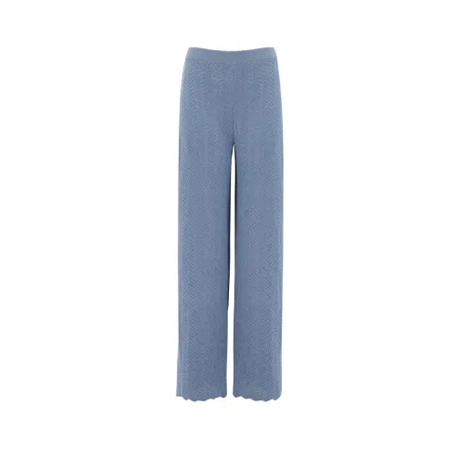 Fedeli , Womens Trousers Trousers 6 ,Blue female, Sizes: