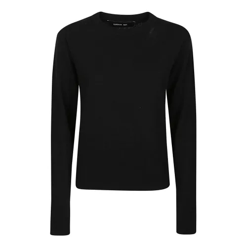 Federica Tosi , Black Round Neck Sweater ,Black female, Sizes:
