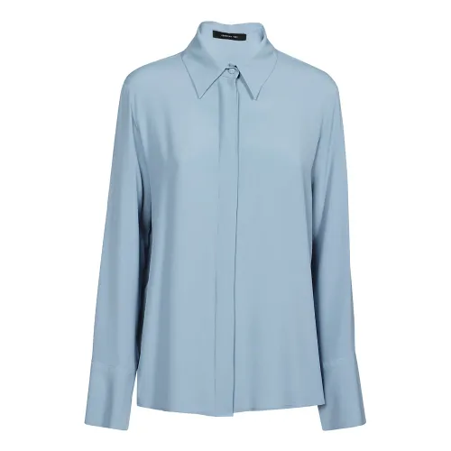 Federica Tosi , Ceruleo Long Sleeve Shirt ,Blue female, Sizes: