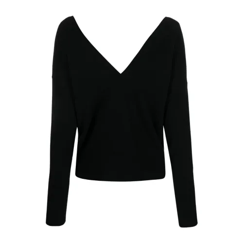 Federica Tosi , Deep V-neck Sweater ,Black female, Sizes: