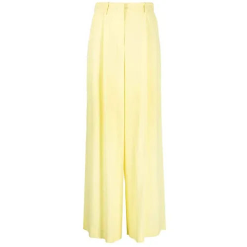 Federica Tosi , Fte23Pa056.0Cp0020 Cropped Trousers ,Yellow female, Sizes: