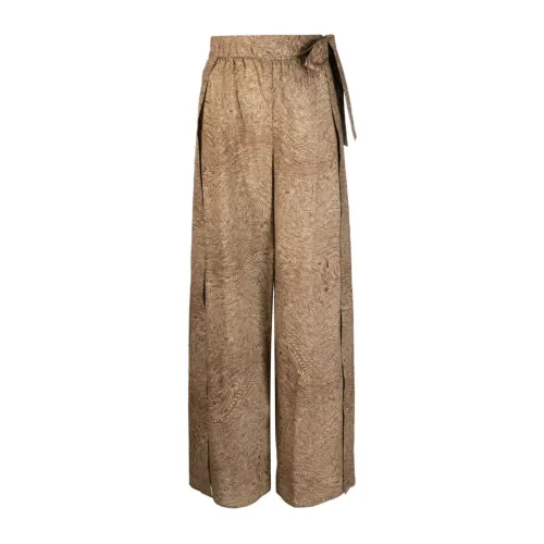 Federica Tosi , Fte23Pa167.0Pp0075 Wide Trousers ,Brown female, Sizes:
