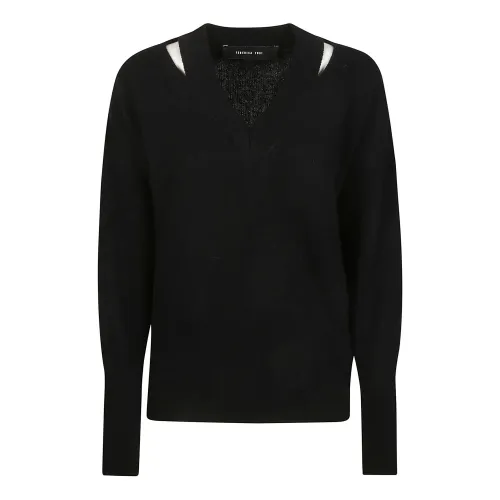 Federica Tosi , Nero Cut Out Sweater ,Black female, Sizes: