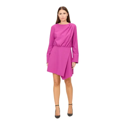 Federica Tosi , Short Long Sleeve Dress ,Purple female, Sizes: