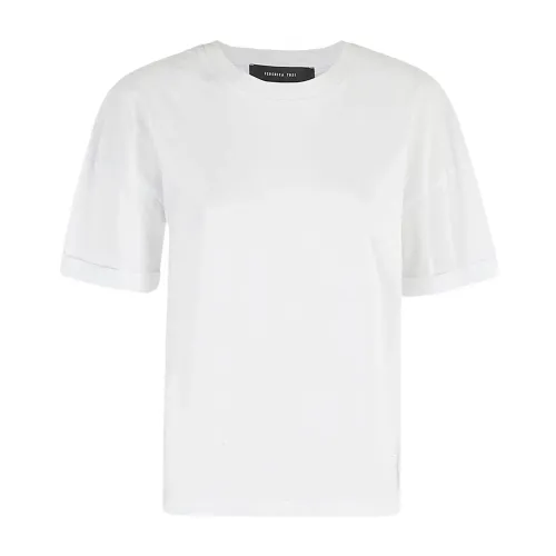 Federica Tosi , Short Sleeve Crew Neck T-shirt ,White female, Sizes: