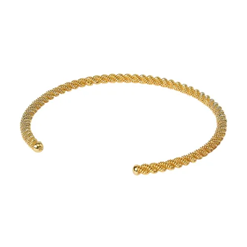 Federica Tosi , Spiral Choker with Gold Plating ,Yellow female, Sizes: ONE SIZE