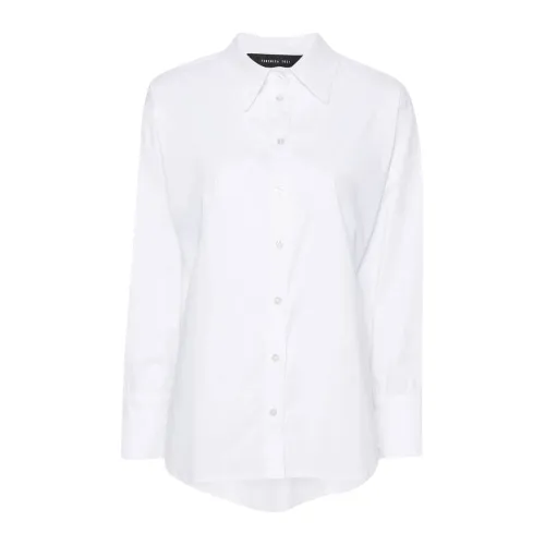 Federica Tosi , Stretch poplin long sleeve shirt ,White female, Sizes: