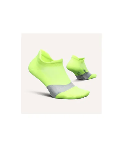 Feetures Unisex Elite Light Cushion No Show Tab Lightning - Neon Multi Nylon