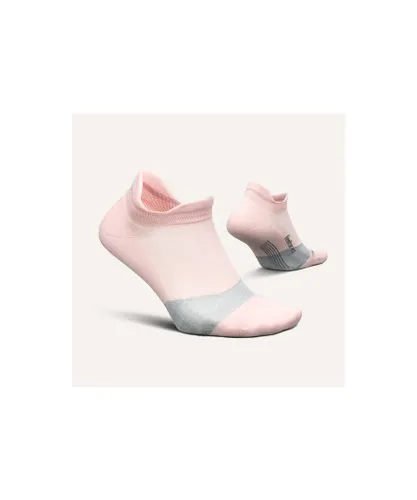 Feetures Unisex Elite Light Cushion No Show Tab Propulsion Pink Nylon