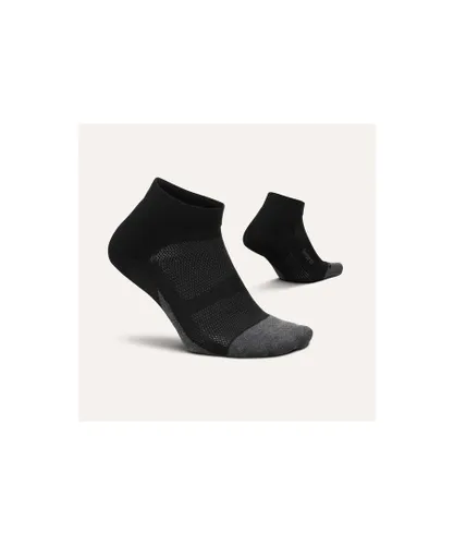 Feetures Unisex Elite Max Cushion Low Cut Black - Black/Dark Grey