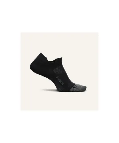 Feetures Unisex Elite Ultra Light No Show Tab Black - Black/Dark Grey Nylon