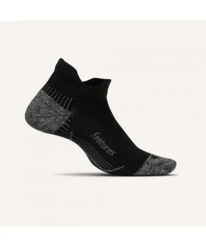 Feetures Unisex PF Relief Ultra Light No Show Tab Socks Black Spandex