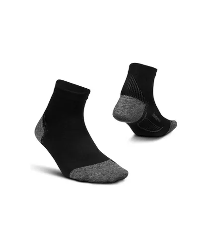 Feetures Unisex PF Relief Ultra Light Quarter Socks Black Spandex