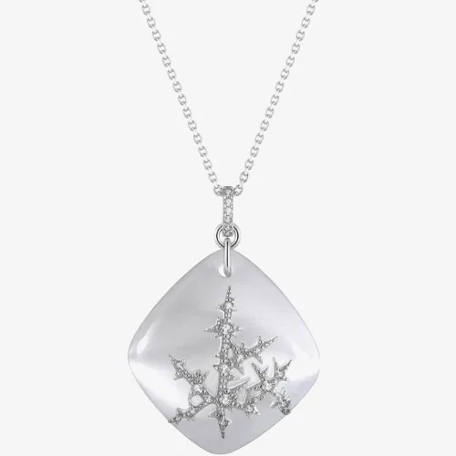 Fei Liu Special Edition Snowflake Pendant Necklace SNF-925R-308-CECZ
