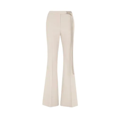 Fendi , Beige Flare Trousers with Tailored Cut ,Beige female, Sizes: