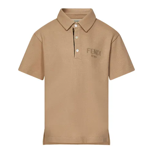 Fendi , Beige Kids T-shirts and Polos ,Beige male, Sizes:
