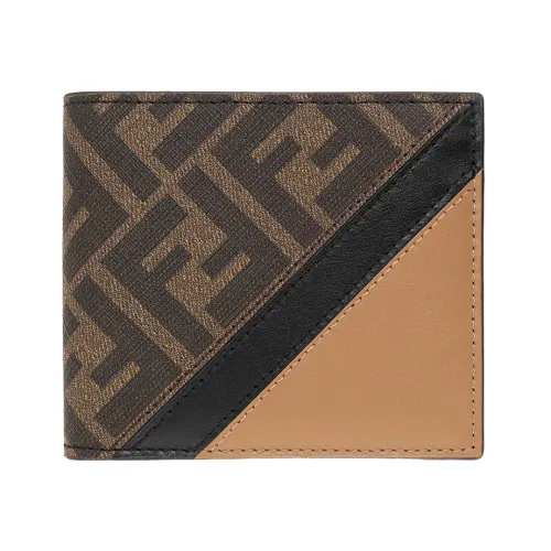 Fendi , Bifold wallet with monogram ,Brown male, Sizes: ONE SIZE