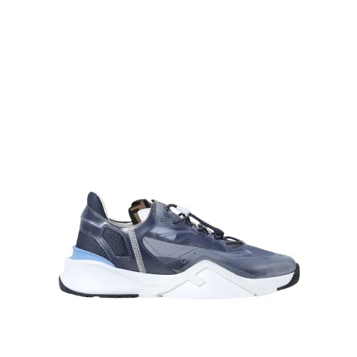 Fendi , Blue Low-Top Sneakers ,Blue male, Sizes: